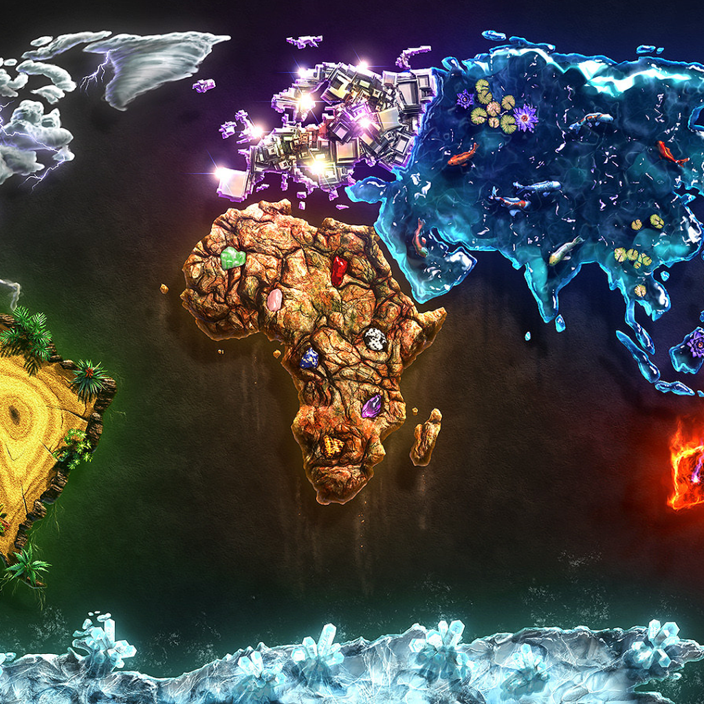 Карта стихий планеты Земля