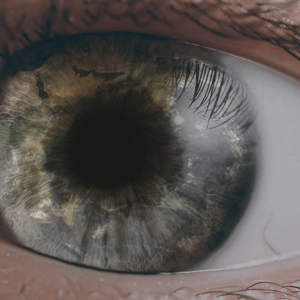 Открытый глаз человека