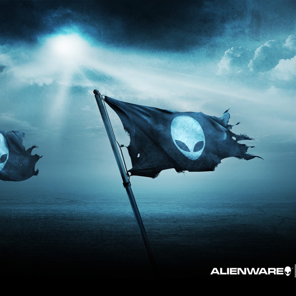 Пиратский флаг с инопланетянином