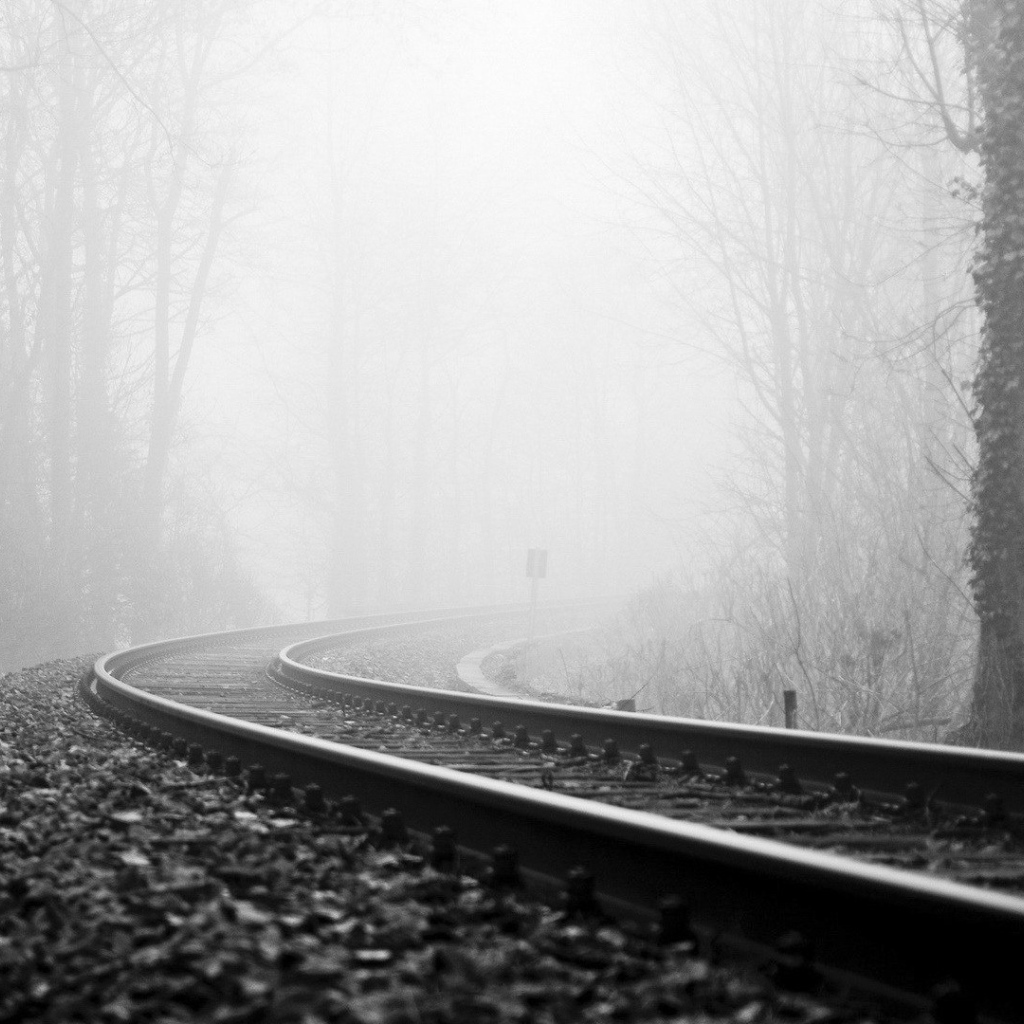 Железная дорога в тумане