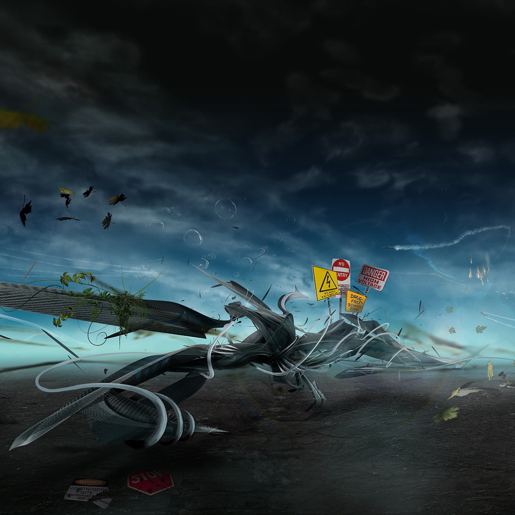 Знаки на абстрактном рисунке