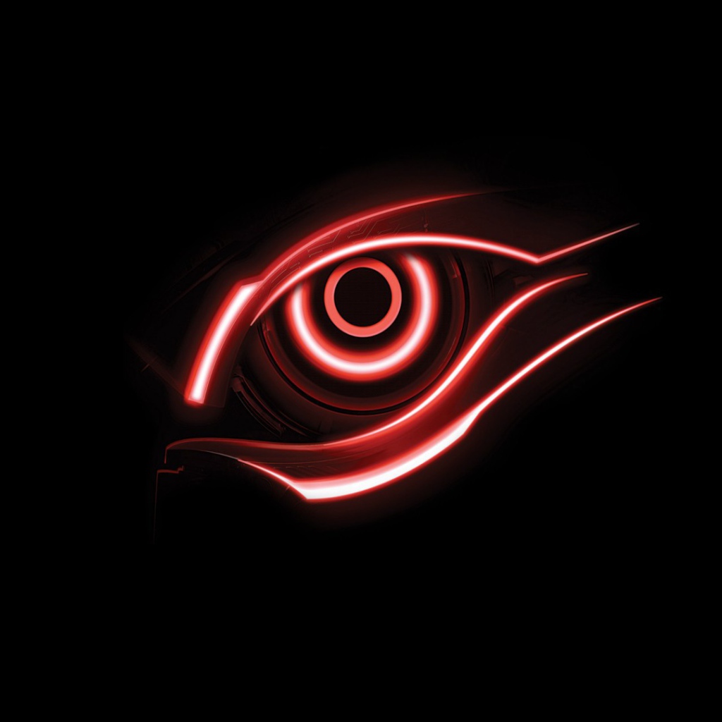 Всевидящий красный техно глаз