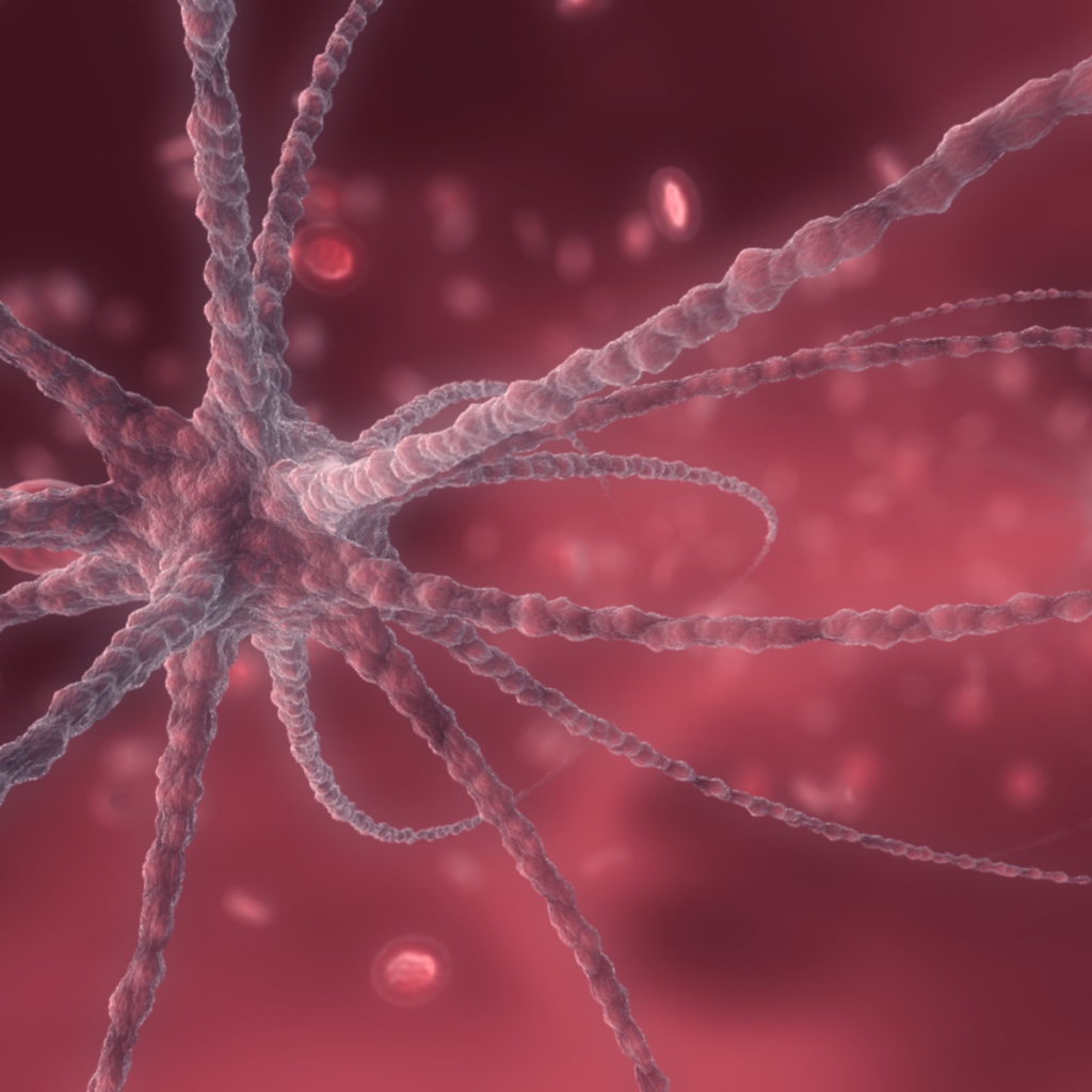 Изображение вируса, розовый фон