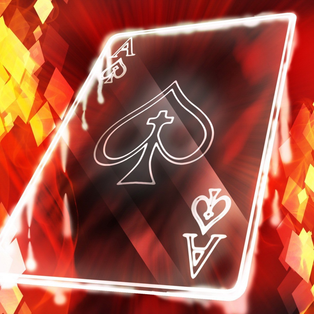 Прозрачная игровая карта туз