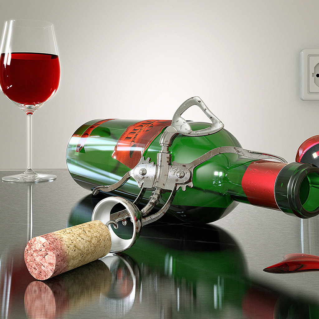 Креатив с бокалом вина