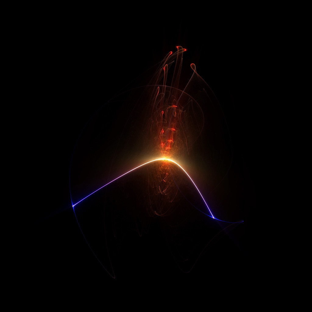 Световой рисунок на черном фоне