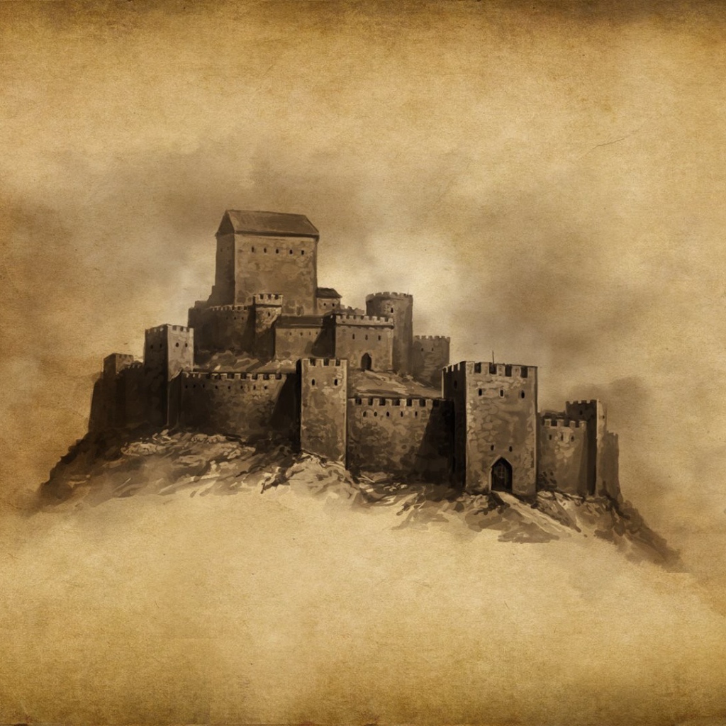 Замок нарисован карандашом