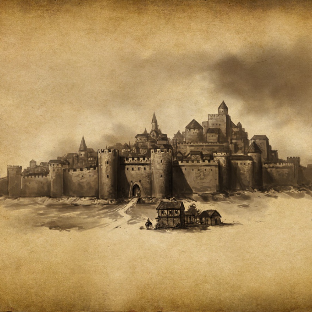 Укрепленный город, рисунок