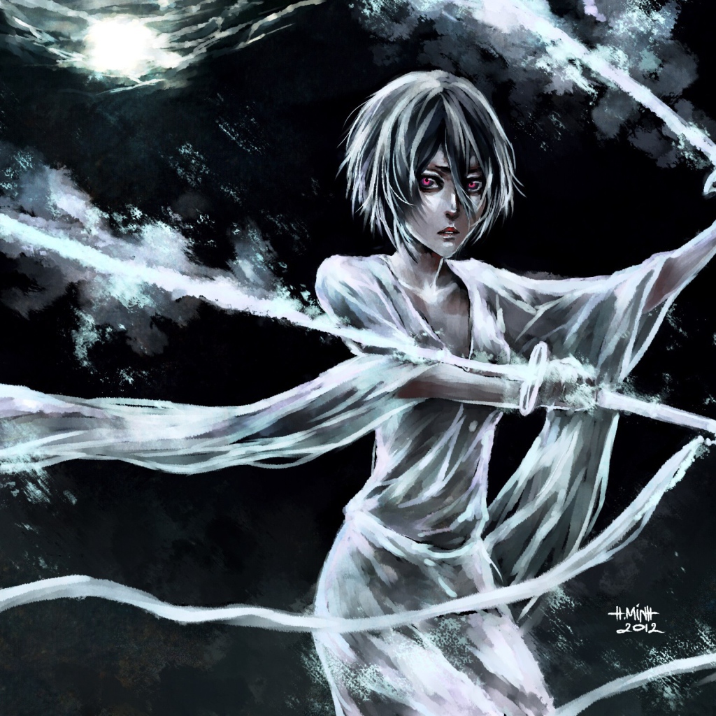 Катаны из белого пламени, художник NanFe