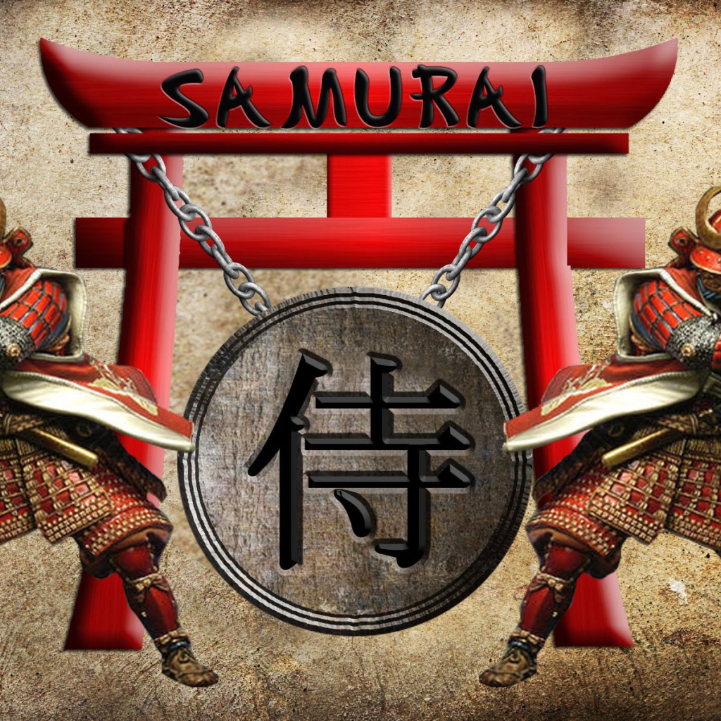 Самураи, японский рисунок
