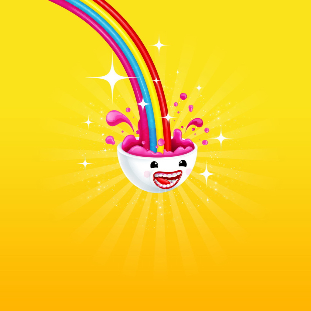 Брызги на желтом фоне