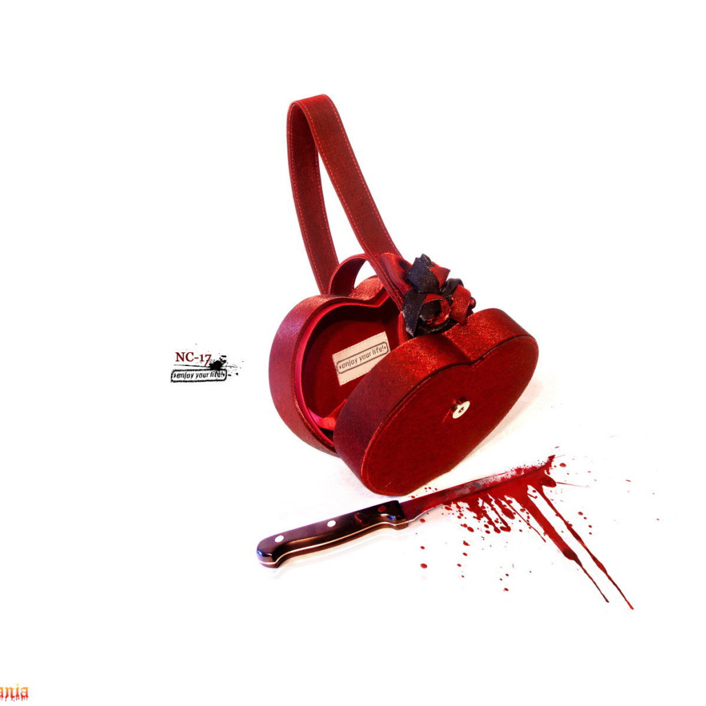 Сумка и нож в крови