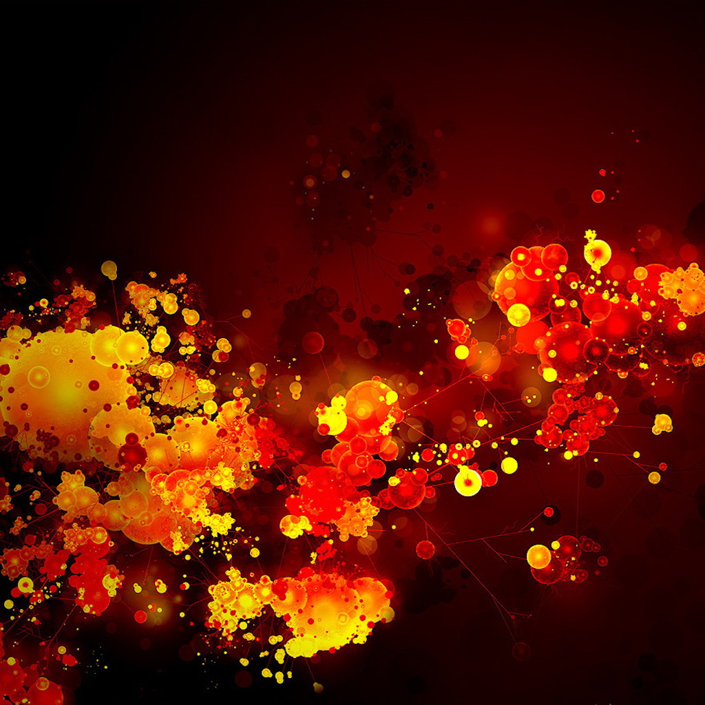 Желтые и красные пузыри