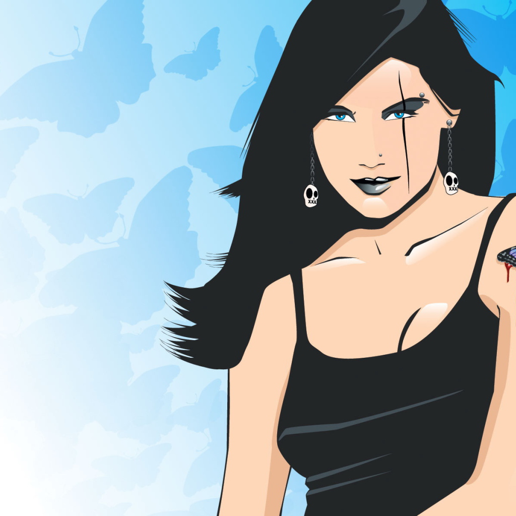 Бабочка на руке девушки