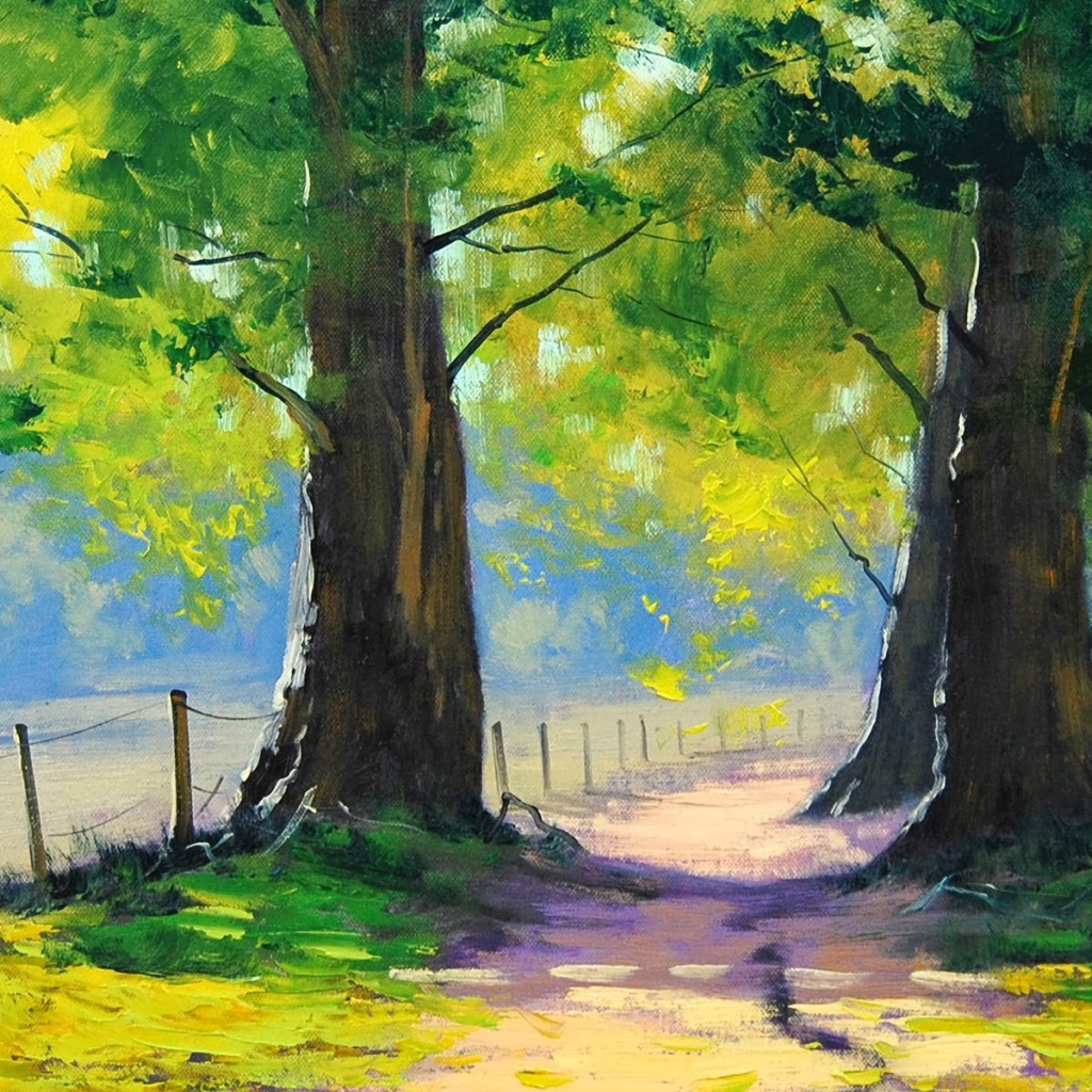 Зеленые деревья, картина Грэма Геркена