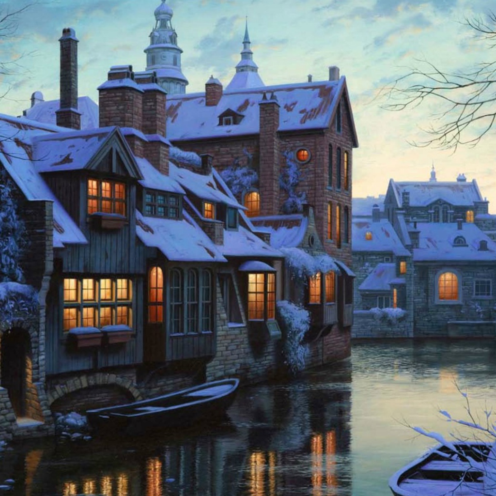 Картина Сумерки в Брюгге