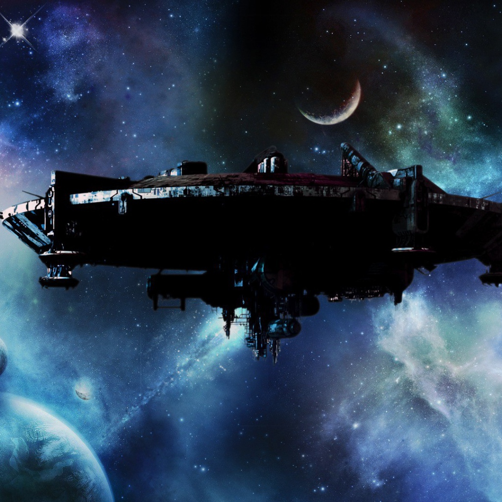 Корабль пришельцев в чужой планетной системе