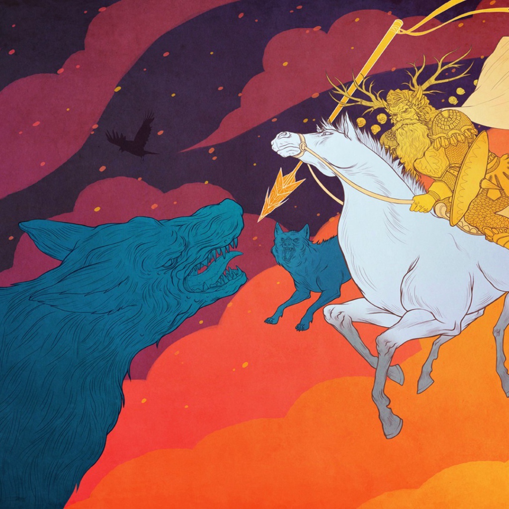 Один среди волков, фэнтези арт