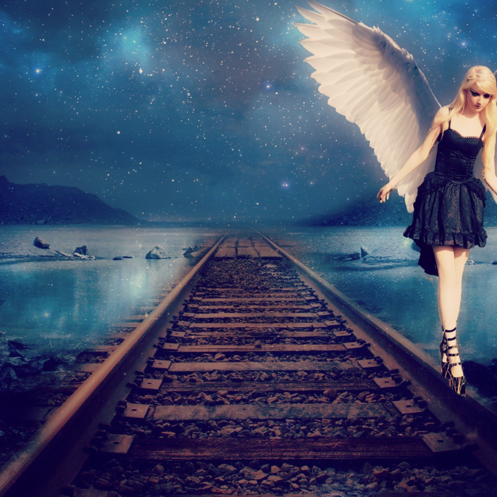 Ангел идет по рельсам