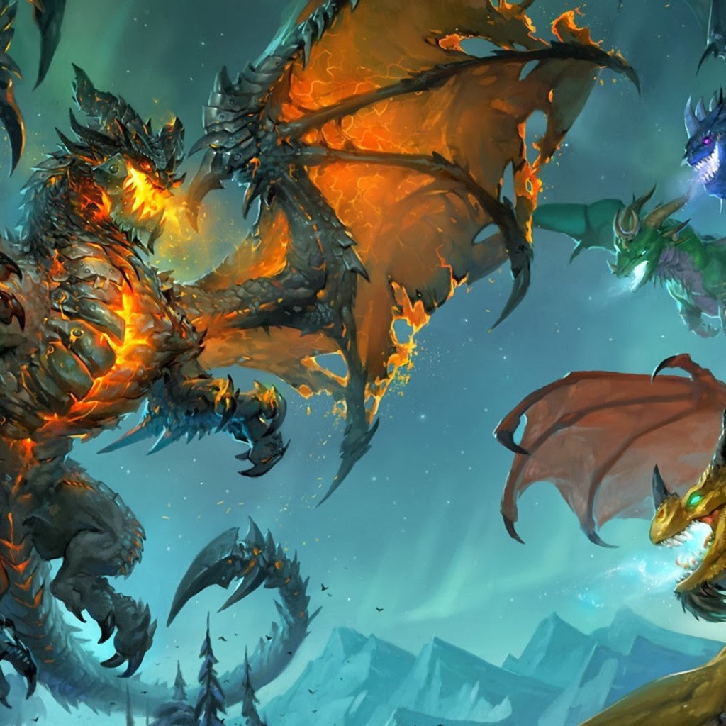 Сражение огнедышащих драконов