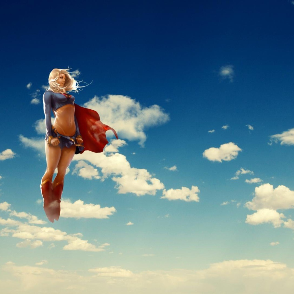 Красивая девушка Супермена