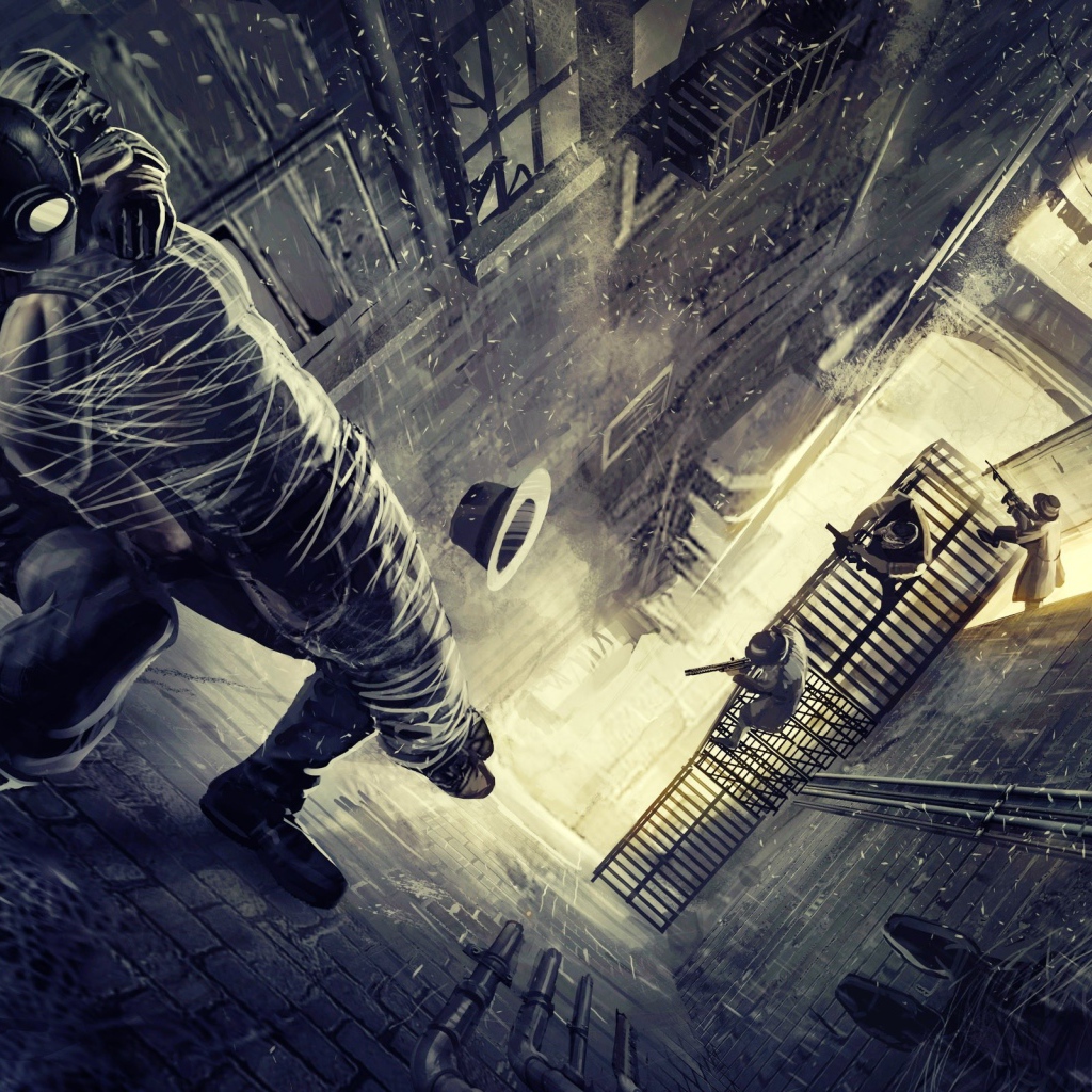 Черный Человек паук на стене