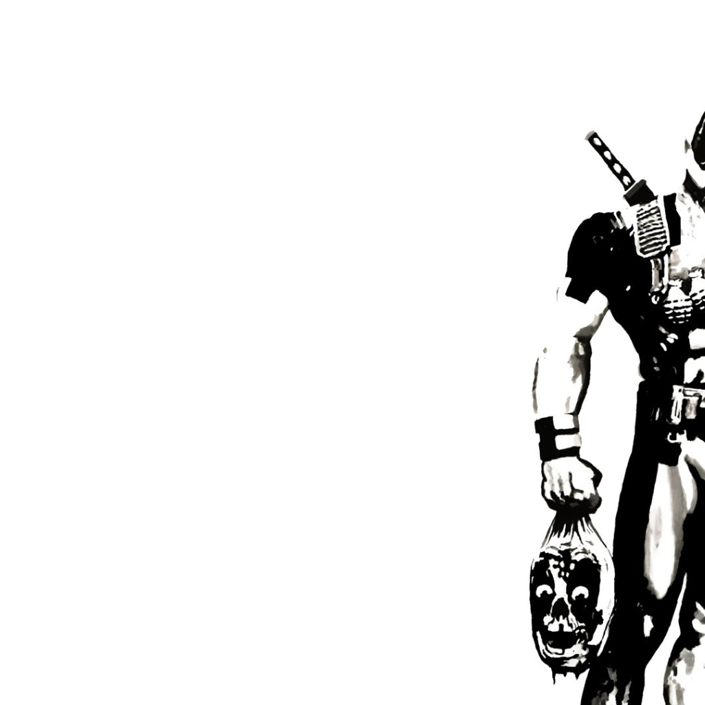 Черно белый Дэдпул