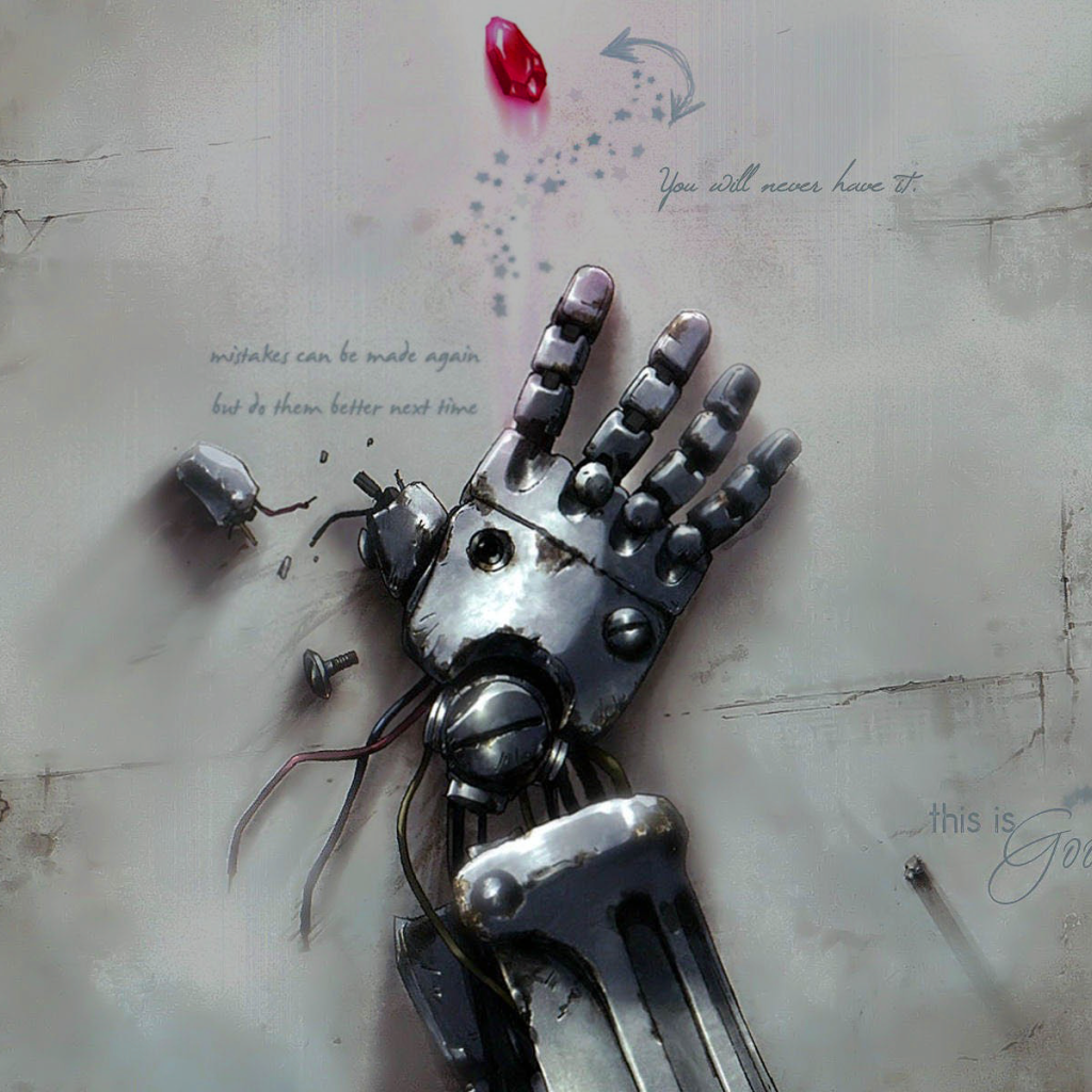 Разбитая рука робота