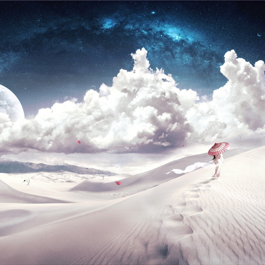 Пустыня на планете под чужими звездами