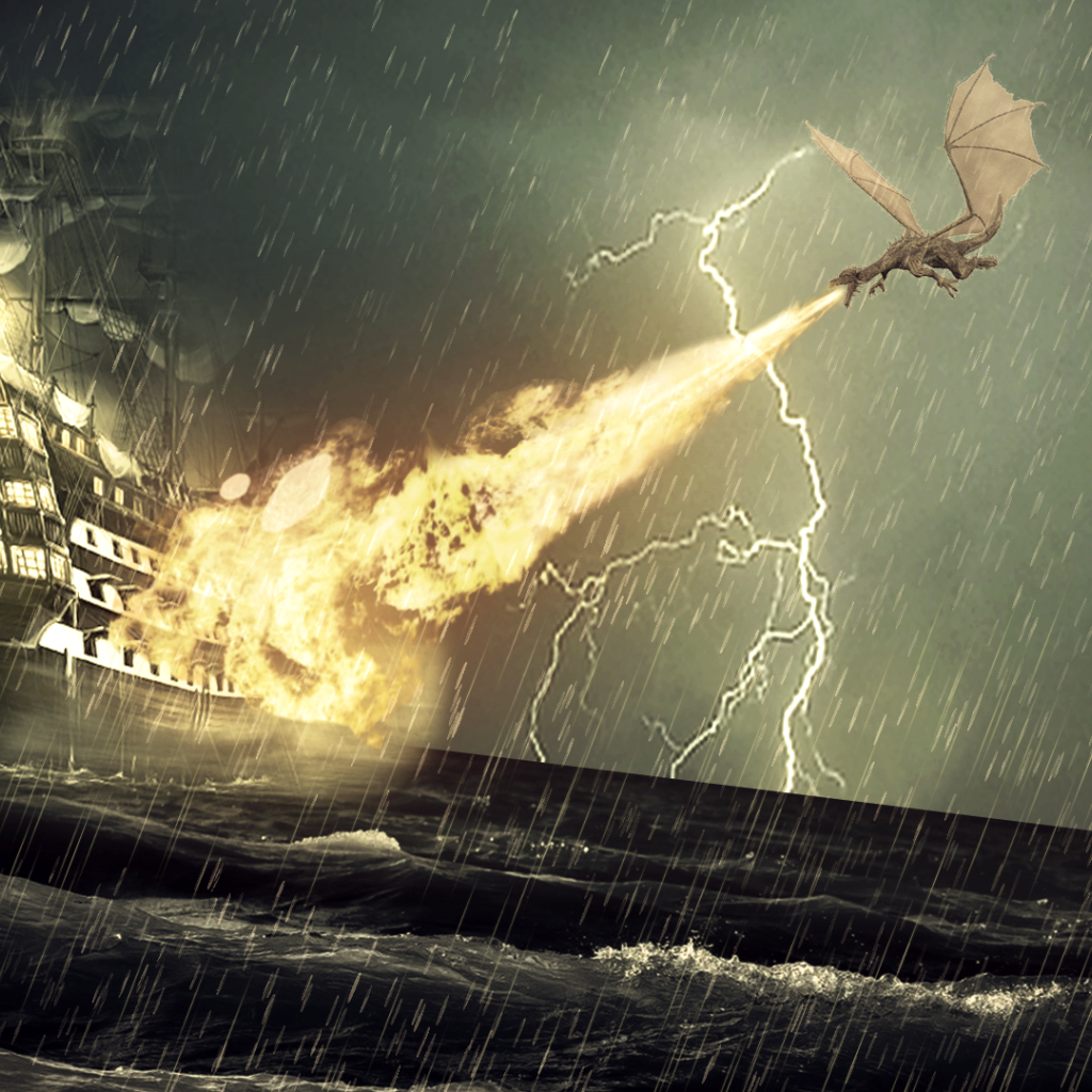 Дракон напал на корабль