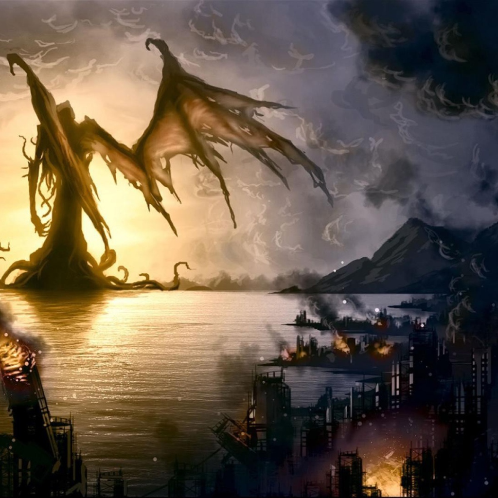 Дракон разрушил мирный город