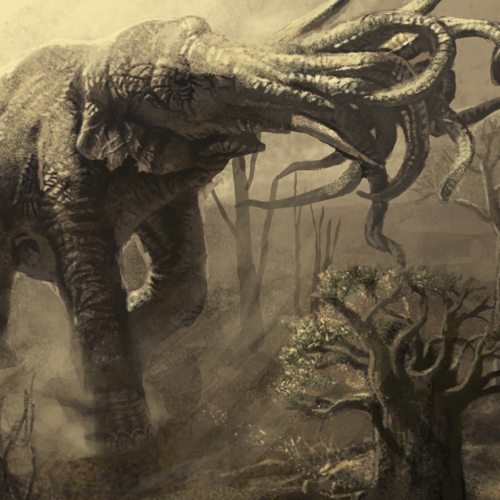 Слон с несколькими хоботами