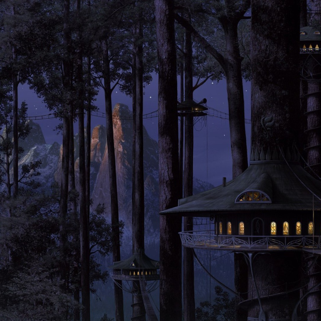 Дома Эльфов на деревьях