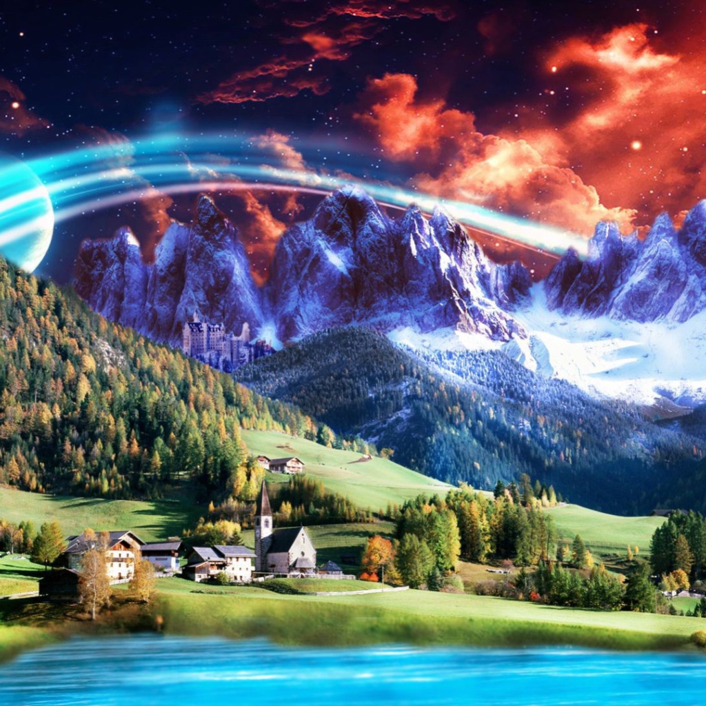 Сказочный горный пейзаж