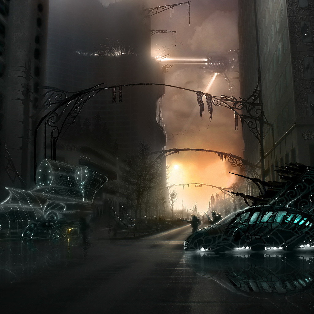 Фантастический ночной город