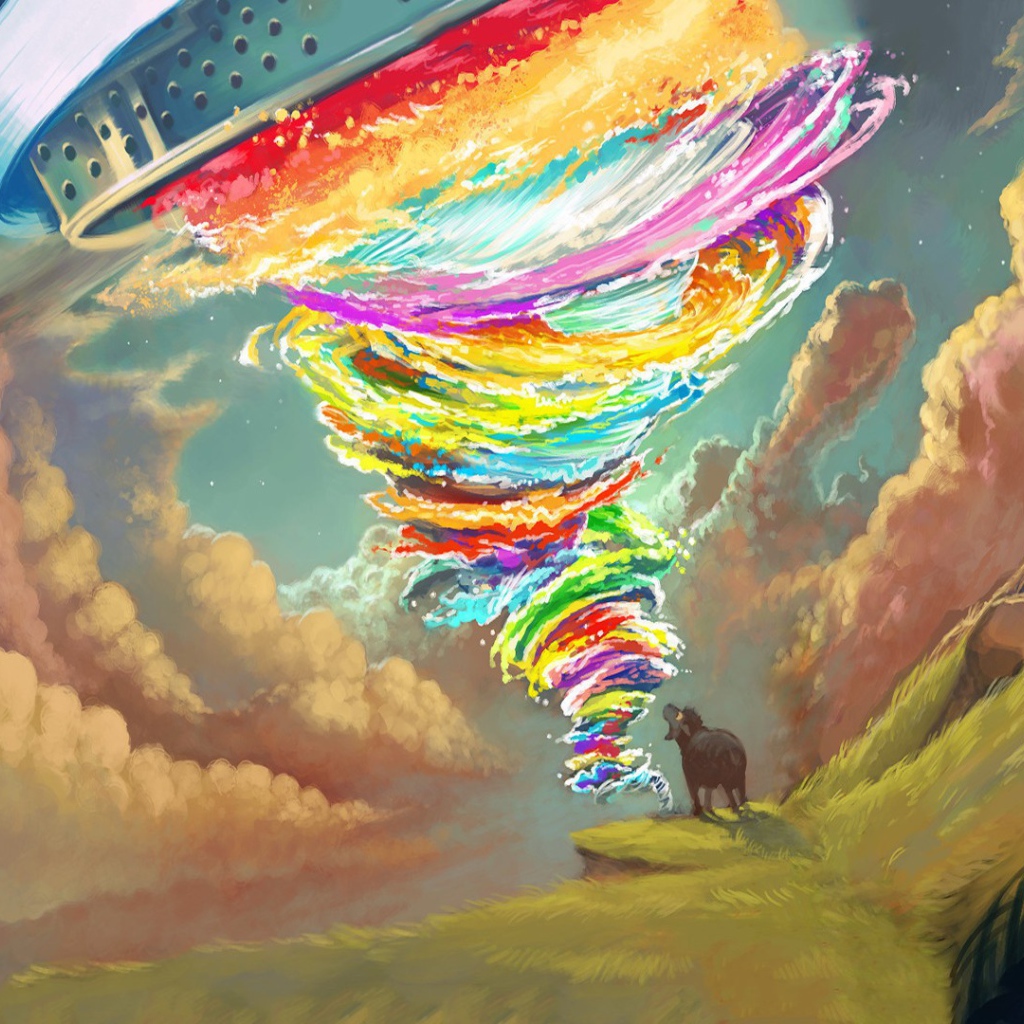 Фантастическое радужное торнадо