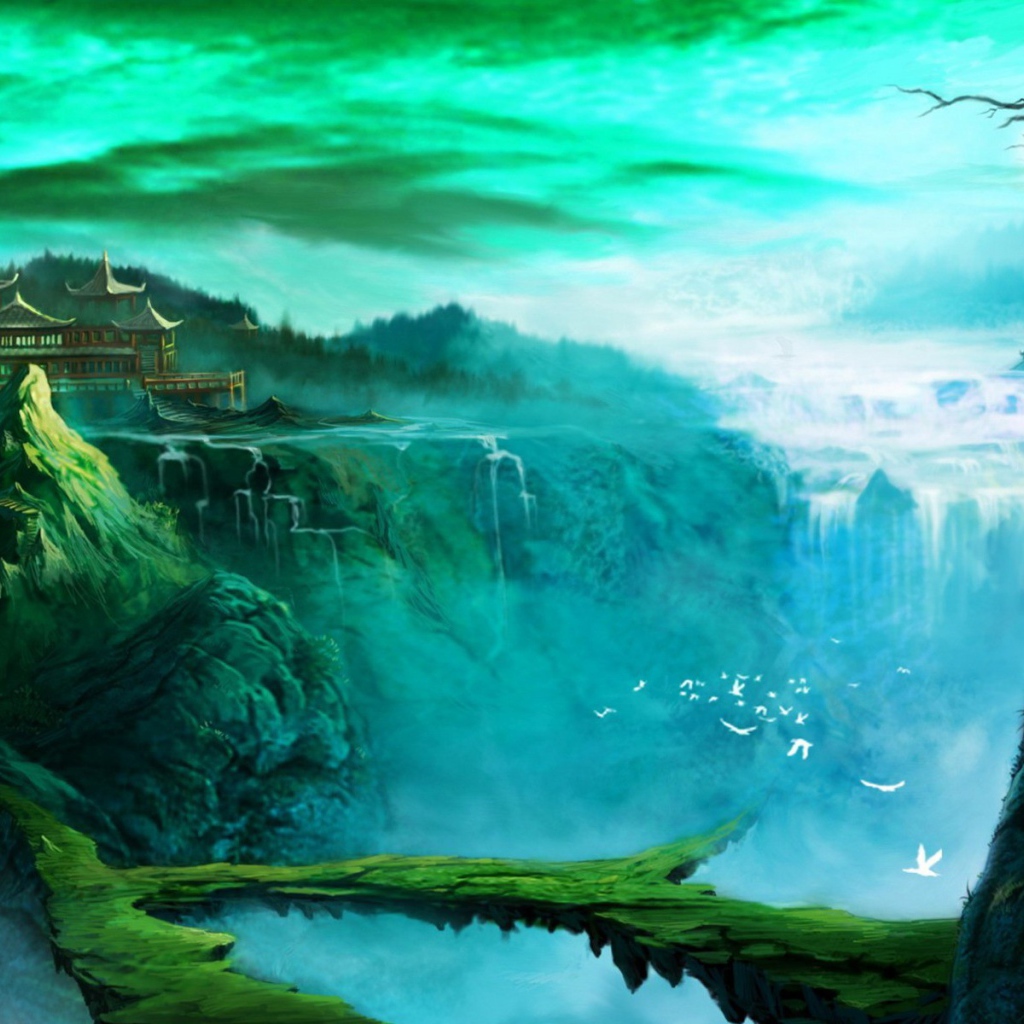 Фантастический мир среди водопадов