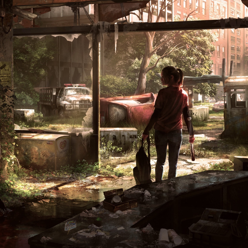 Девушка в поисках пропитания после апокалипсиса