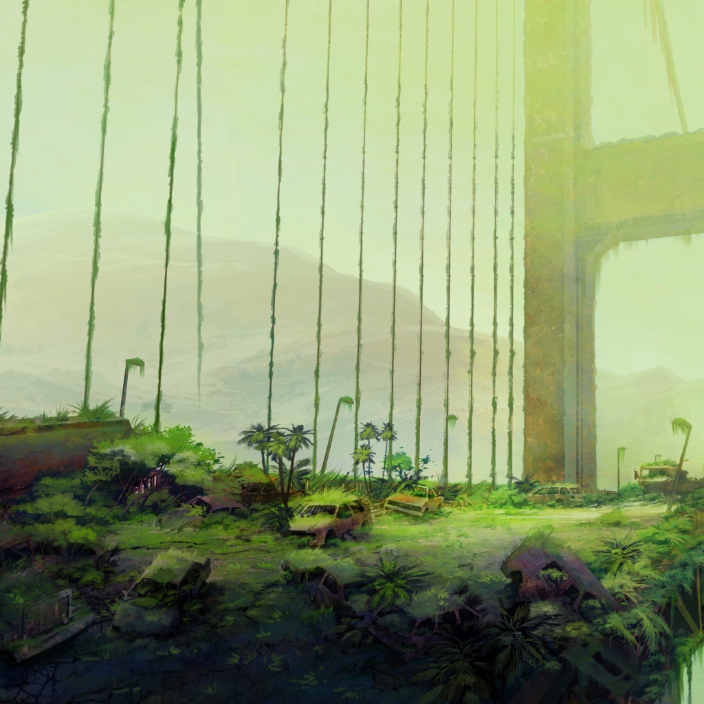 Поросший травой Бруклинский мост