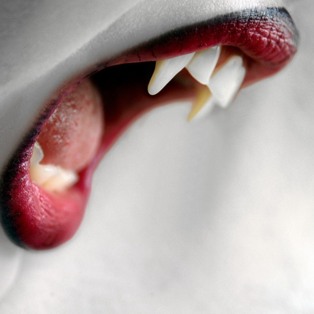 Оскал и клыки вампира