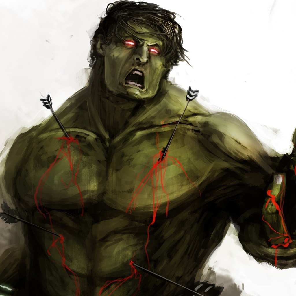 Халк из Мстителей,  фэнтези арт