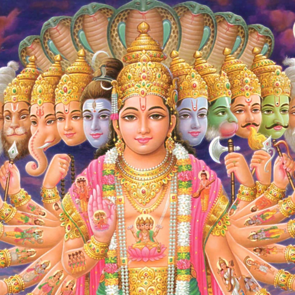 Многорукая индийская богиня