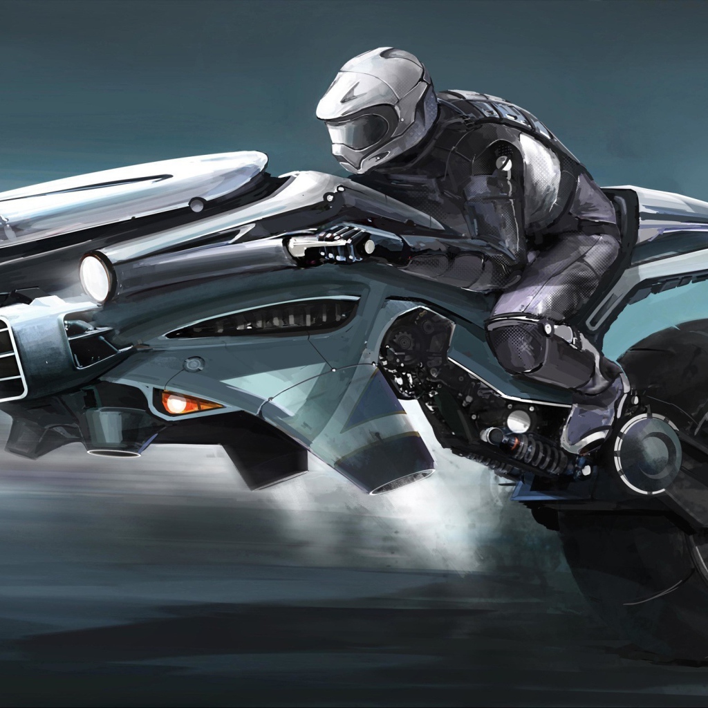 Мотоцикл на одном колесе в будущем