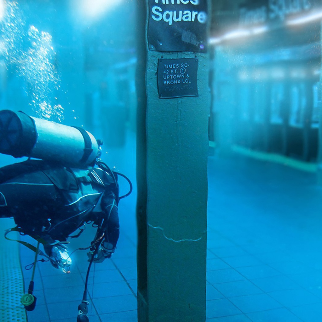 Нью-Йоркское метро  под водой