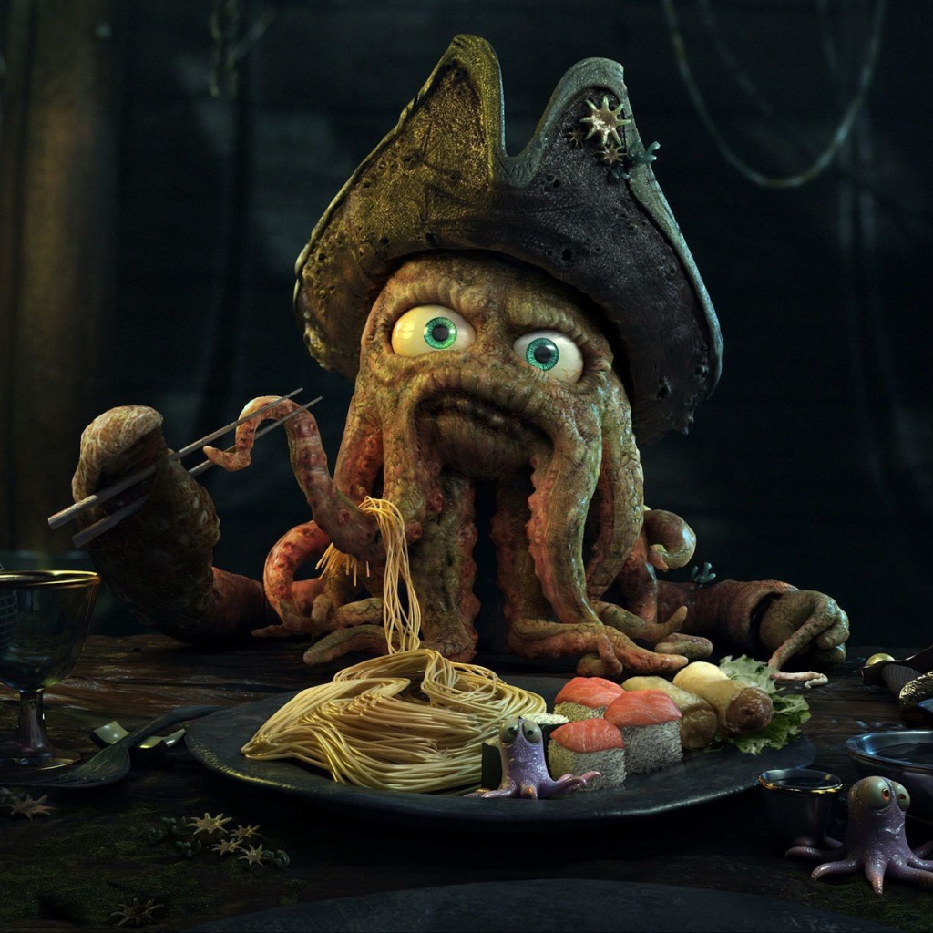 Спрут в шапке капитана, Пираты Карибского моря