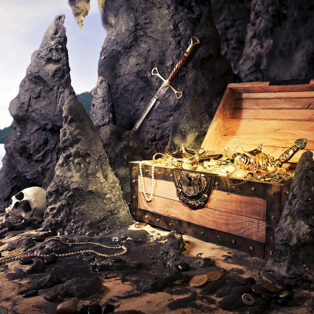 Сокровище пиратов в пещере