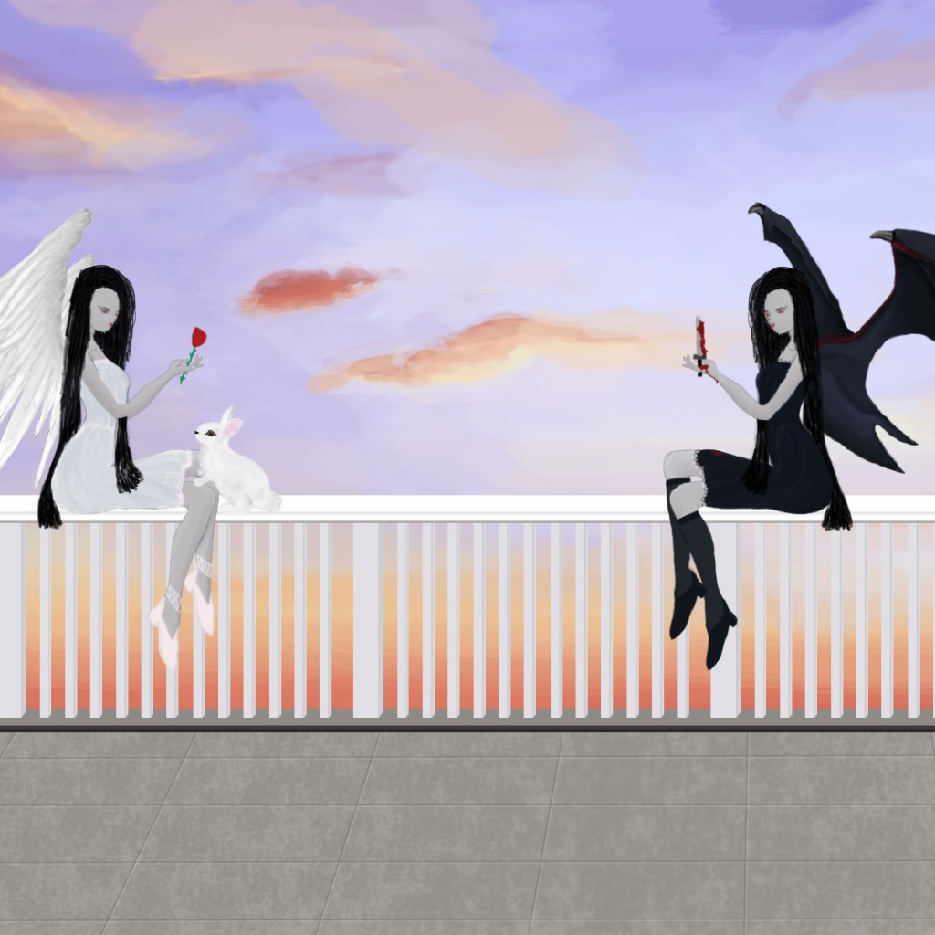 Кролик между ангелом и демоном