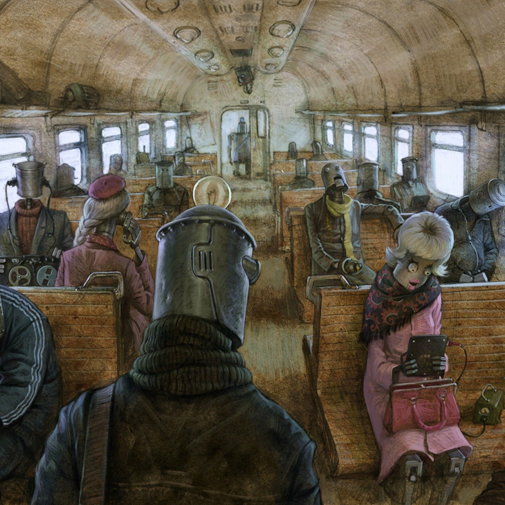 Железные роботы в поезде