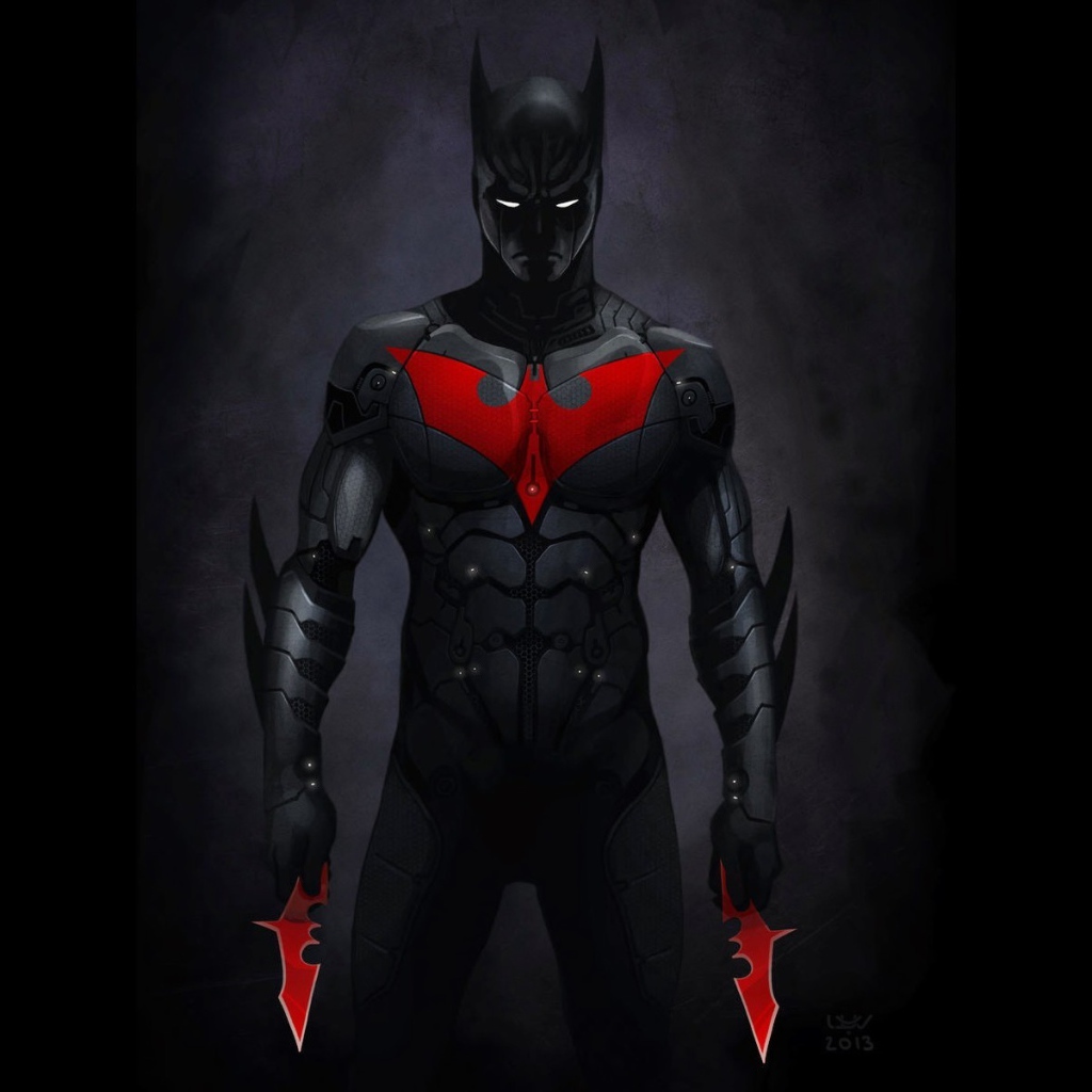 Красная летучая мышь на груди Бэтмана