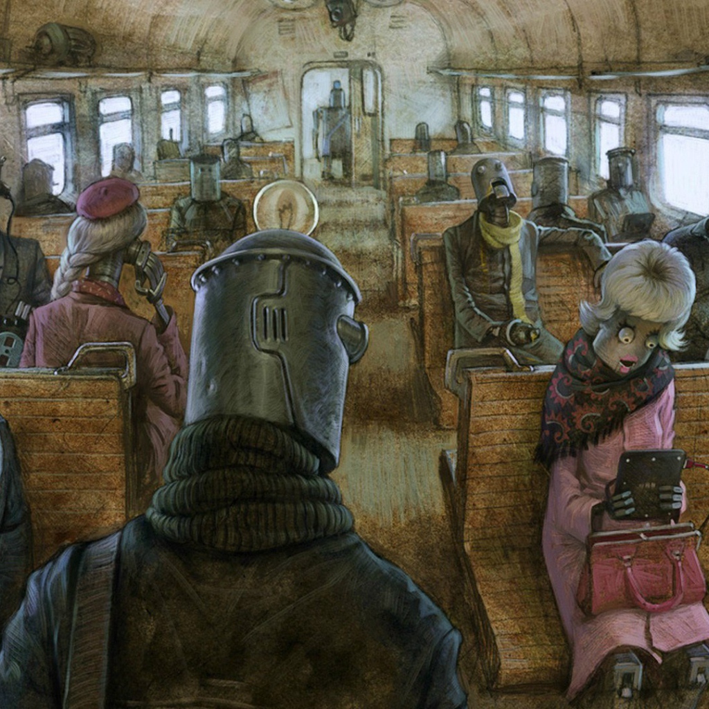 Роботы в пригородном поезде